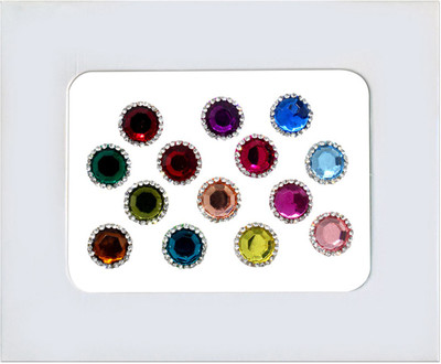

Vaishali Bindi and Bangles Multi-Colour Round Bindi Forehead Multicolor Bindis(Stick - On)