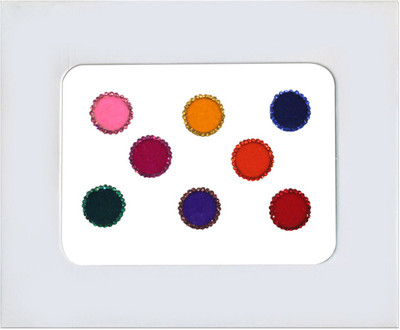 

Vaishali Bindi and Bangles Multi-Colour Round Bindi Forehead Multicolor Bindis(Stick - On)