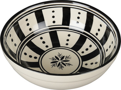 

Miah Decor Serving Bowl Ceramic Bowl(Black, White, Pack of 1)
