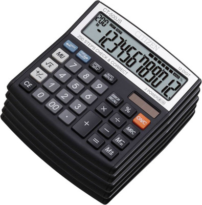 

Citizen |Pack of 5| CT-500Js Stealodeal |Pack of 5| CT-500JS Basic Calculator(12 Digit)