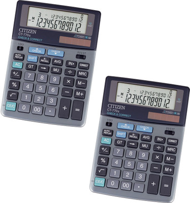 

Citizen Stealodeal |Pack of 2| CT-770II Basic Calculator(12 Digit)
