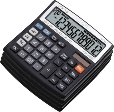 

Citizen |Pack of 4| CT-500Js Stealodeal |Pack of 4| CT-500JS Basic Calculator(12 Digit)