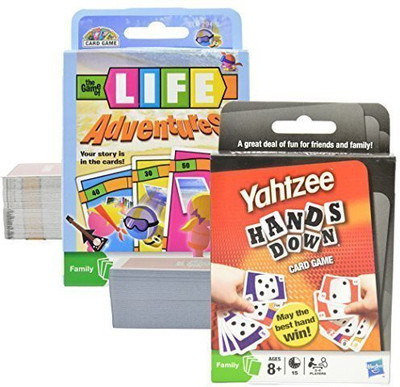 

Simply Addictive Games Travel Games Value Pack - The Game Of Life Adventures And Yahtzee Hands Down, Card Games(Multicolor)