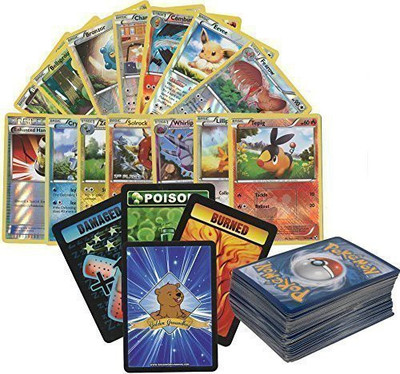 

GoldenGroundhog Assorted Pokemon Cards with Foils Bonus Promos Plus Bonus Token Counters(Multicolor)