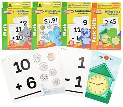 

Playskool Grade Math Flash Cards with Stickers(Multicolor)