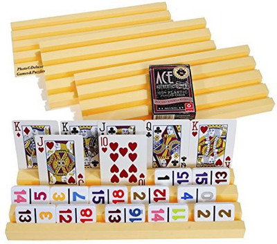 

Deluxe Games and Puzzles Racks for Dominoes OR Playing Card Playing Cards(Multicolor)