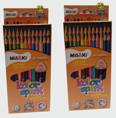 

Misaki Art Triangular Shaped Color Pencils(Set of 2, Blue)