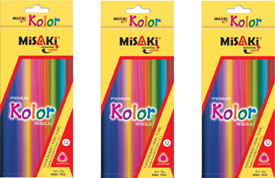 

misaki Premium Triangular Shaped Color Pencils(Set of 3, Multicolor)
