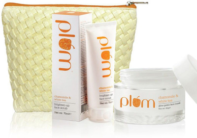 

Plum Tan Busters Combo - Face Scrub + Face Mask with stylish kit bag(Set of 3)