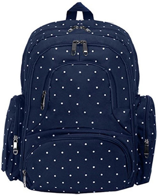

T-Bags Mommy and Baby Polka Dot Blue Backpack Diaper Bag With Changing Mat,Bottle Pouch,Stroller Hook Backpack Diaper Bag(Blue)