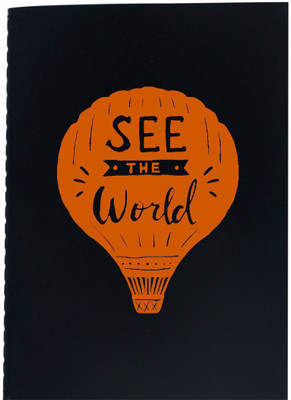 

The Crazy Me A5 Diary(See The World Black & Orange, Black)