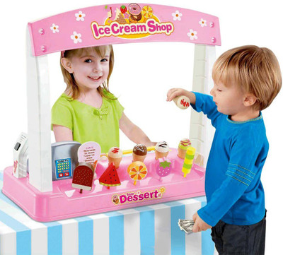 

Liberty Imports Ice Cream Shop with Pretend Play Desserts, Treats, and Cash Register(Multicolor)