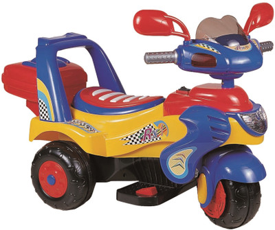 

Toyhouse Racing Turbo Bike 6V Rechargeable Bike Battery Operated Ride On(Yellow), Multicolor