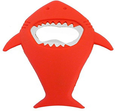 

ShopAis Openers02 Silicone Key Bottle Opener Red Steel Fish Mouth Opener