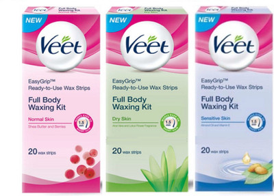 

Veet Full Body Waxing KIT Strips(60 Strips, Set of 3)