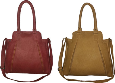 SK NOOR Sling Bag(Maroon, Brown), Brown;maroon