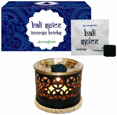 

Aromafume Bali Spice Incense Bricks (Small) & Star Exotic Incense Diffuser Fresh Agarbattis(8 Units)