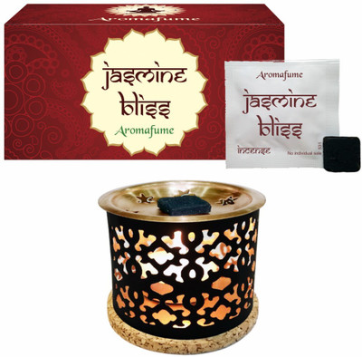 

Aromafume Jasmine Bliss Incense Bricks (Small) & Snowflake Exotic Incense Diffuser Fresh Agarbattis(8 Units)