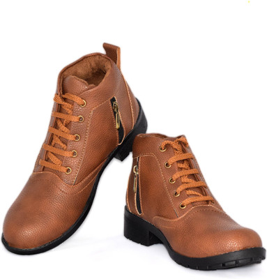 

Lee Gorav Boys Lace Casual Boots(Beige, Tan