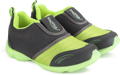 

Footfun by Liberty Boys & Girls Slip on Running Shoes(Grey, P.green