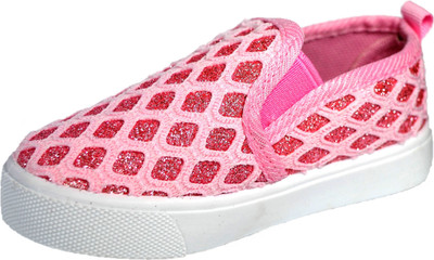 

TeeniTiny Girls Slip on Sneakers(Pink