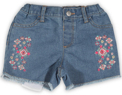 

The Children's Place Short For Girl's Casual Embriodered Cotton(Blue, Pack of 1, O9