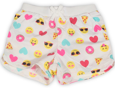

The Children's Place Short For Girl's Casual Printed Cotton(White, Pack of 1, 1001