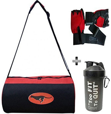 

5 O'Clock Sports Gym Bag , Gloves and Shaker Bottle Combo Pack For Men|Women A Must Have Gym Bag Combo Kit For Boy's Girl's Fitness Gym & Fitness Kit