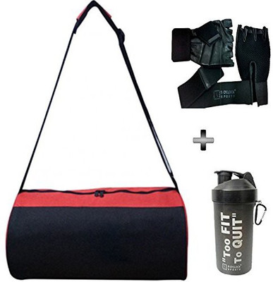 

5 O'Clock Sports Gym Bag , Gloves and Shaker Bottle Combo Pack For Men|Women A Must Have Gym Bag Combo Kit For Boy's Girl's Fitness Gym & Fitness Kit