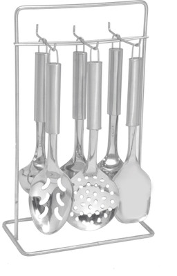 

CIELO MAT MINI SERVING DOTTED KITCHEN TOOL SET OF 5 PC Silver Kitchen Tool Set(Silver)