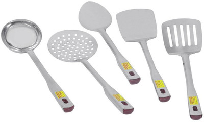 

CIELO AMERICAN MEDIUM DOTTED KITCHEN TOOL SET OF 5 PC Silver Kitchen Tool Set(Silver)
