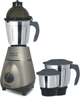 Inalsa COMPACT PLUS 750 W Mixer Grinder(STEEL GREY, 3 Jars) available at flipkart for Rs.2522