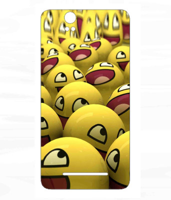 Snooky Lava Iris X1 Grand Mobile Skin(Yellow)