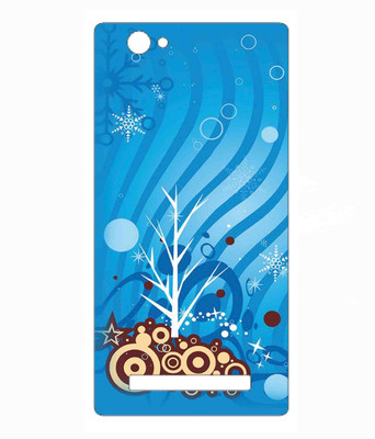 Snooky Lava Iris X 17 Mobile Skin(Blue)
