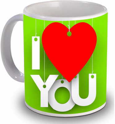 

New Star Light India I Love You Printed Green Color Ceramic Mug(350 ml)