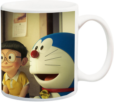 

Stylotrendz Cartoon Theme Doraemon Ceramic Mug(325 ml), White