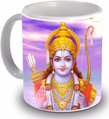

New Star Light India Lord Ram Design Printed Purple Color Coffee Ceramic Mug(350 ml)