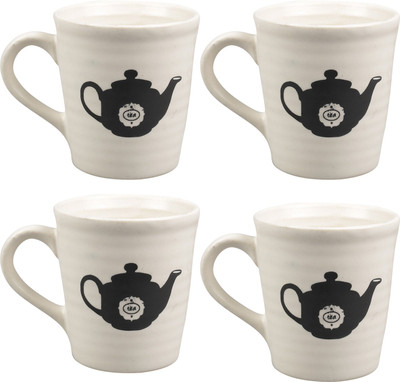 

Miah Decor Mug Ceramic Mug(300 ml), Black;white