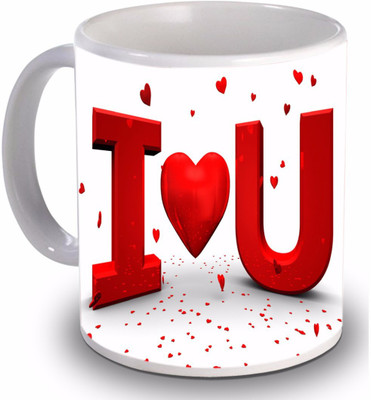 

New Star Light India I Love You Printed Red & White Color Coffee Ceramic Mug(350 ml)