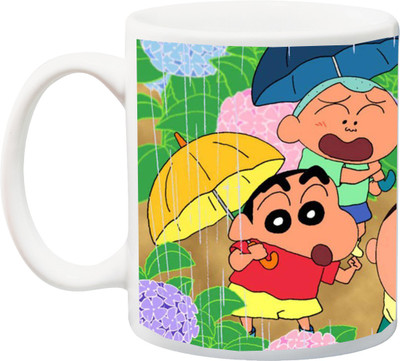 

Stylotrendz Shinchan and Friends Friendship Bond Gift for Kids or Friend Ceramic Mug(325 ml), White