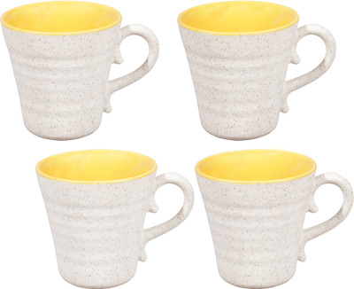 

Miah Deocr MD-132 Ceramic(White, Yellow, Pack of 1)