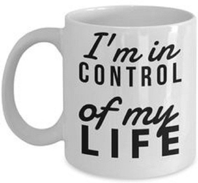

VAMSUM I'M IN CONTROL OF MY LIFE Ceramic Mug(350 ml), Black