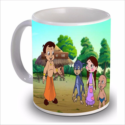 

New Star Light India Chhota Bheem Design Printed Multicolor Kids Ceramic Mug(350 ml)