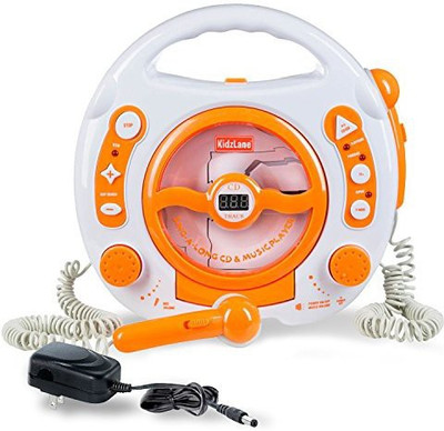 

Kidzlane Portable Sing Along CD, MP3 & USB Player 2 Microphones(White, Orange)