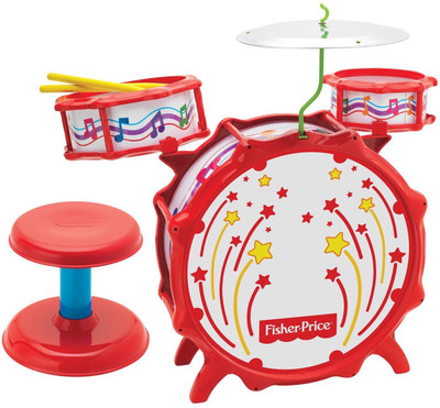Fisher-Price Big Bang Drum Set(Red, White)