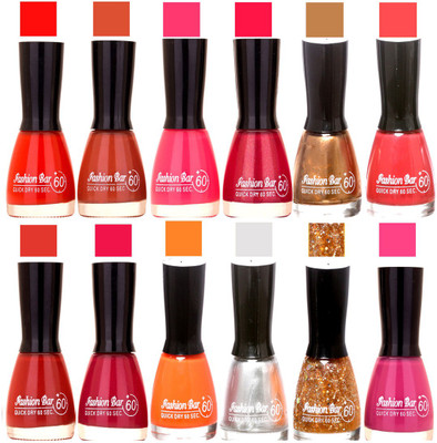 

Fashion Bar Bright Red,Brown,Fuchsia Pink,Mazanta,Copper,Pink,Rich Brown,Mazanta,Peach,Silver,Glitter Gold,Purple Nail polish Bright Red,Brown,Fuchsia Pink,Mazanta,Copper,Pink,Rich Brown,Mazanta,Peach,Silver,Glitter Gold,Purple(Pack of 12)