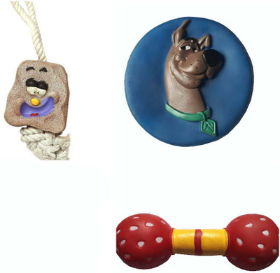 

SRI High Quality Combo Of 3 Squeaky Rubber Toy For Puppy - Small Plastic Squeaky Toy For Dog