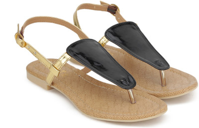 

Gnist Women Black-Gold Flats
