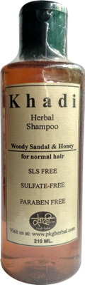 Khadi Herbal Woody sandal & honey Sls free shampoo 210ml(210 ml) Flipkart