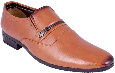 

LeatherKraft Slip On For Men(Tan